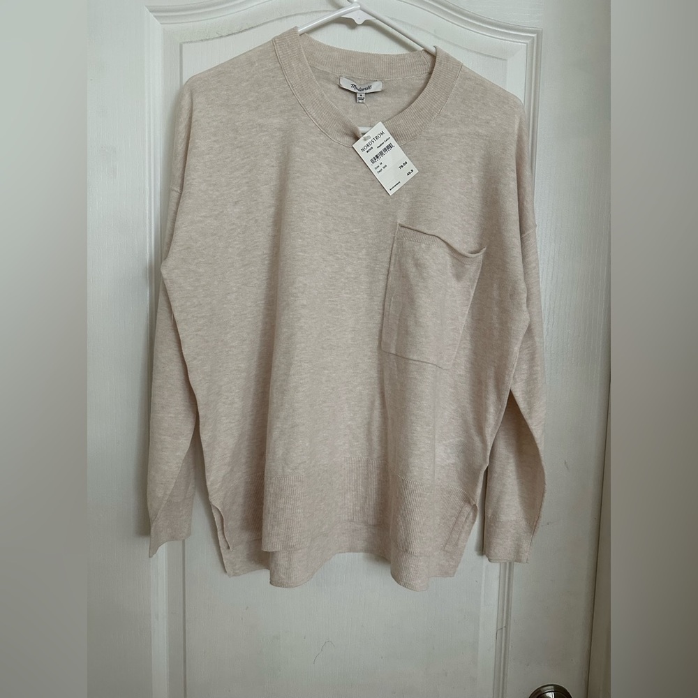 Madewell Lightweight Pocket Pullover Sweater. NWT. Size M